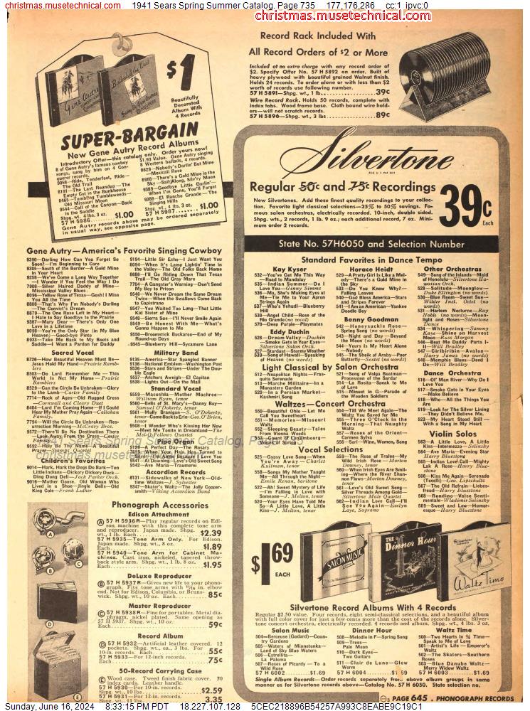 1941 Sears Spring Summer Catalog, Page 735