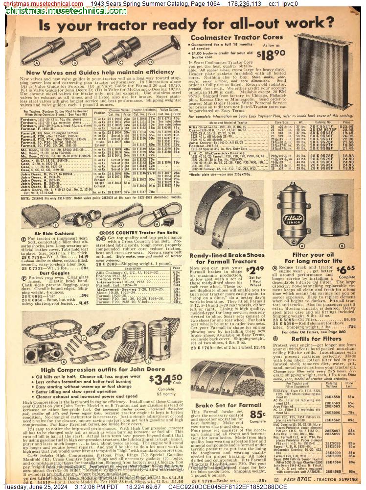 1943 Sears Spring Summer Catalog, Page 1064