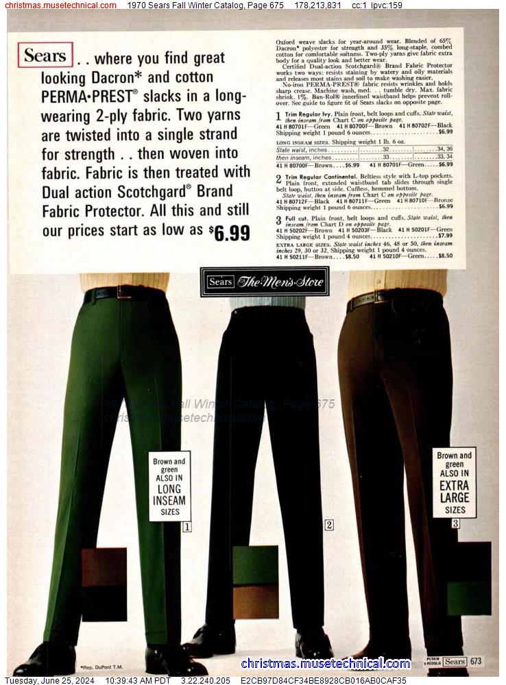1970 Sears Fall Winter Catalog, Page 675