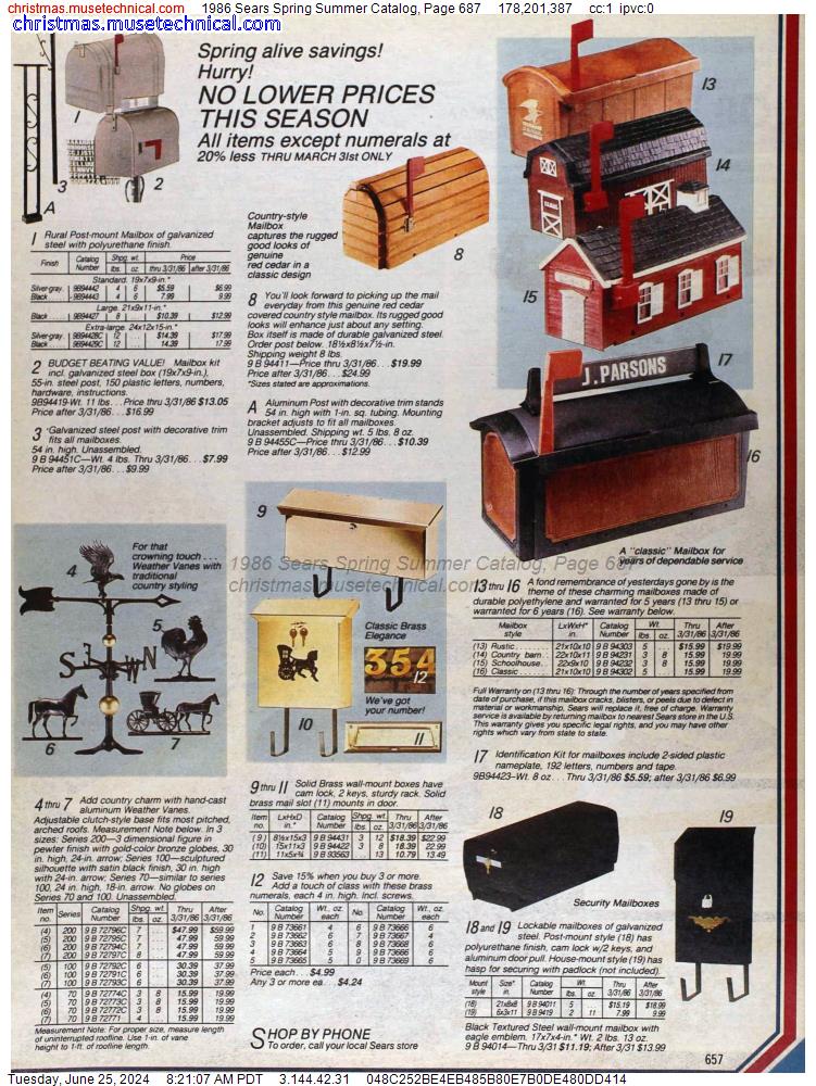 1986 Sears Spring Summer Catalog, Page 687