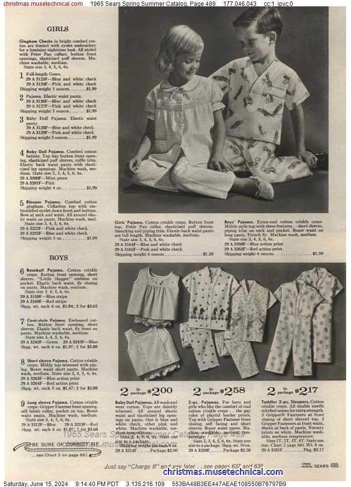 1965 Sears Spring Summer Catalog, Page 489