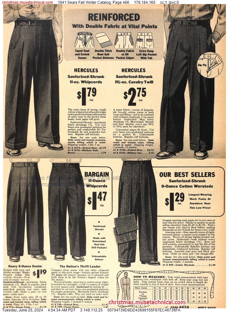 1941 Sears Fall Winter Catalog, Page 466