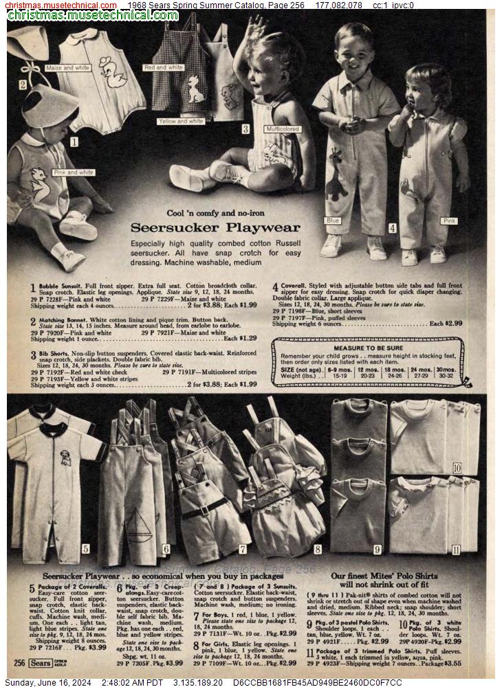1968 Sears Spring Summer Catalog, Page 256
