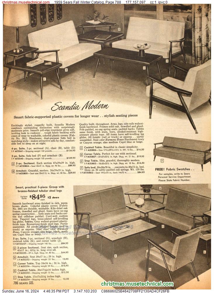 1959 Sears Fall Winter Catalog, Page 788