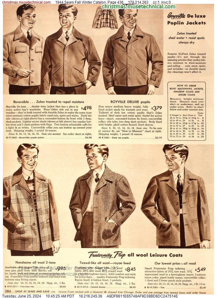 1944 Sears Fall Winter Catalog, Page 436