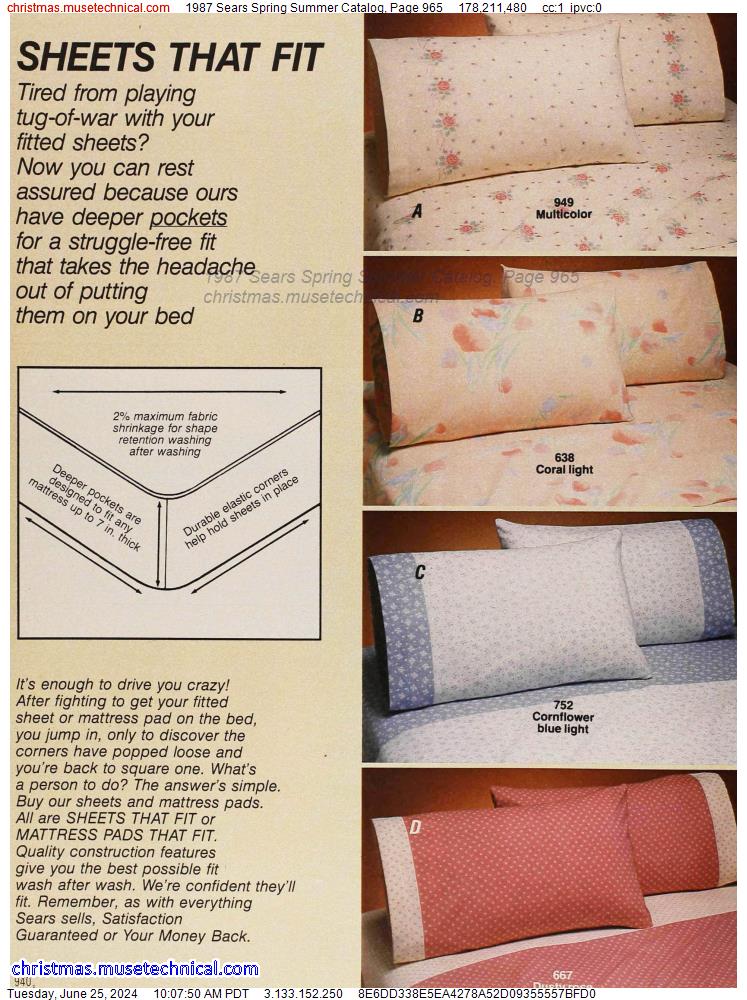 1987 Sears Spring Summer Catalog, Page 965
