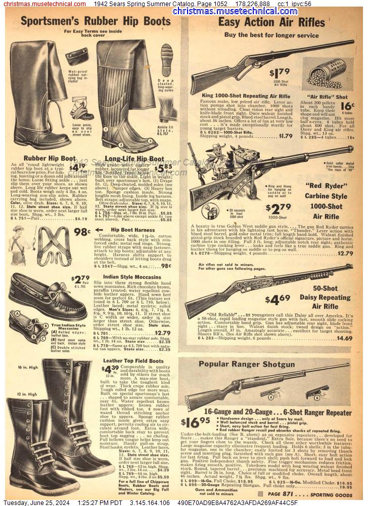 1942 Sears Spring Summer Catalog, Page 1052
