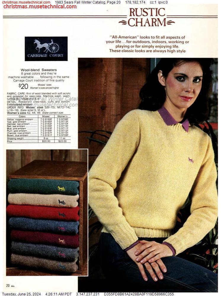 1983 Sears Fall Winter Catalog, Page 20