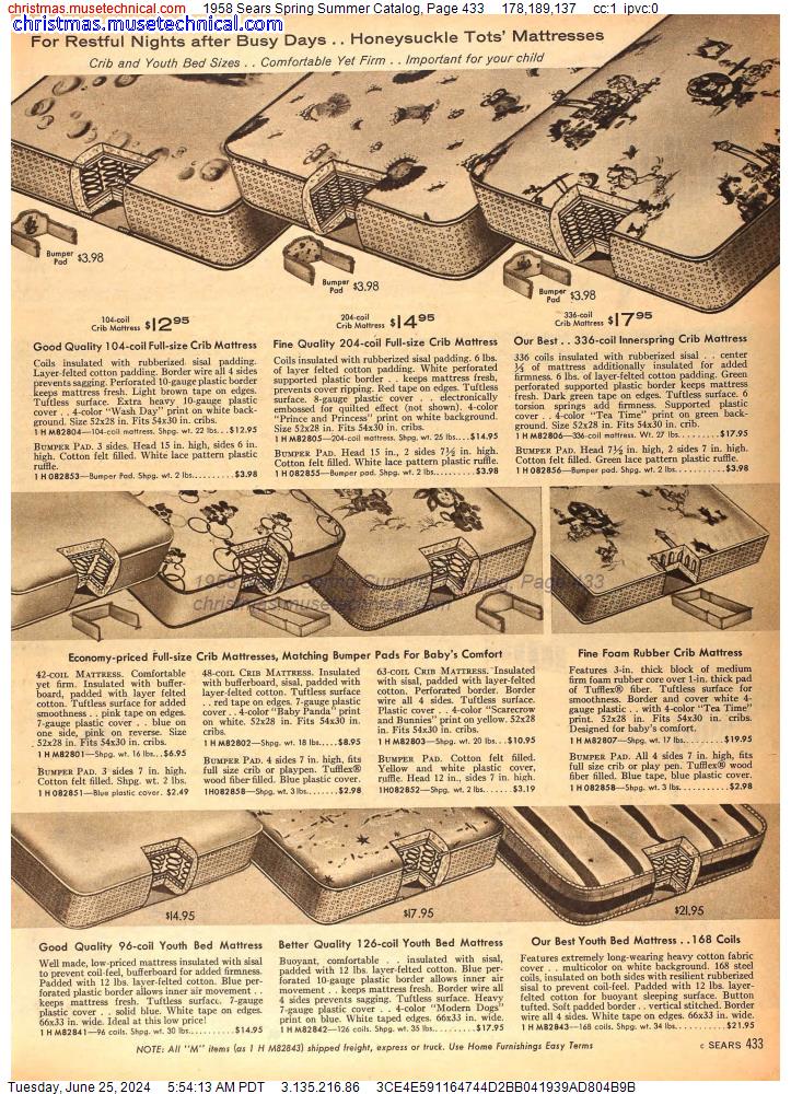 1958 Sears Spring Summer Catalog, Page 433