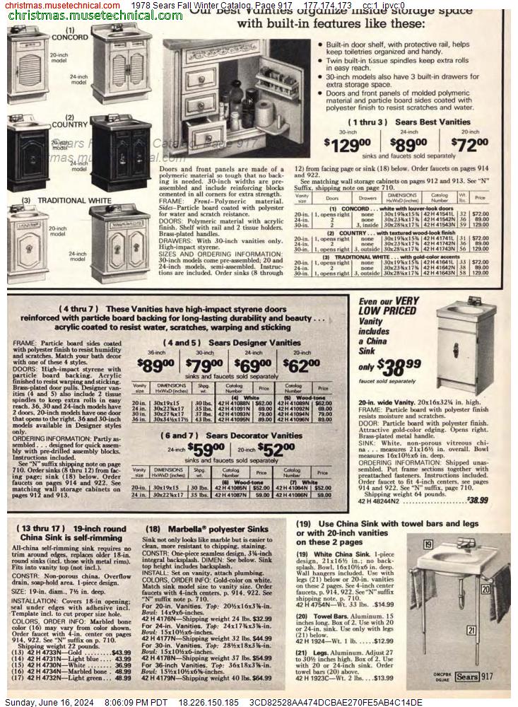 1978 Sears Fall Winter Catalog, Page 917