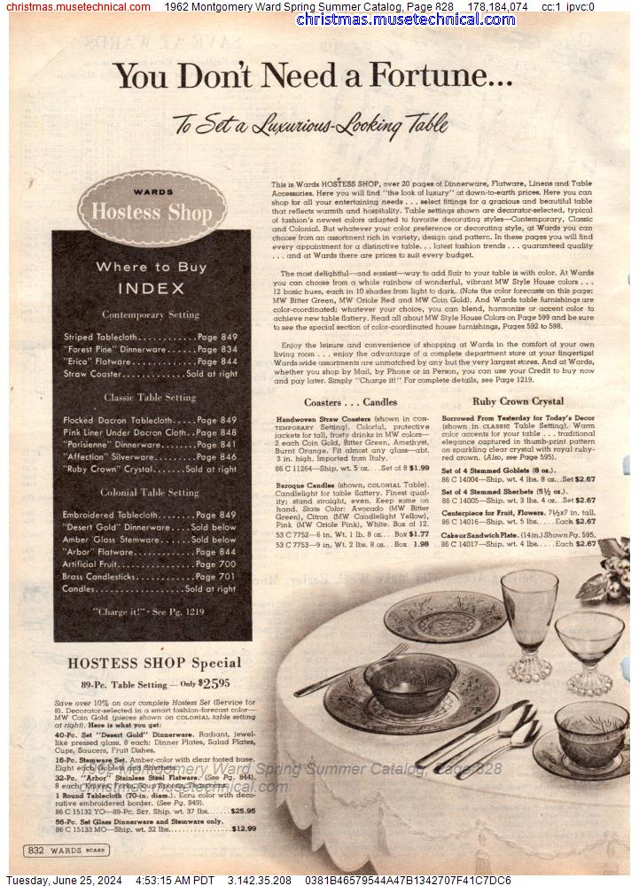 1962 Montgomery Ward Spring Summer Catalog, Page 828