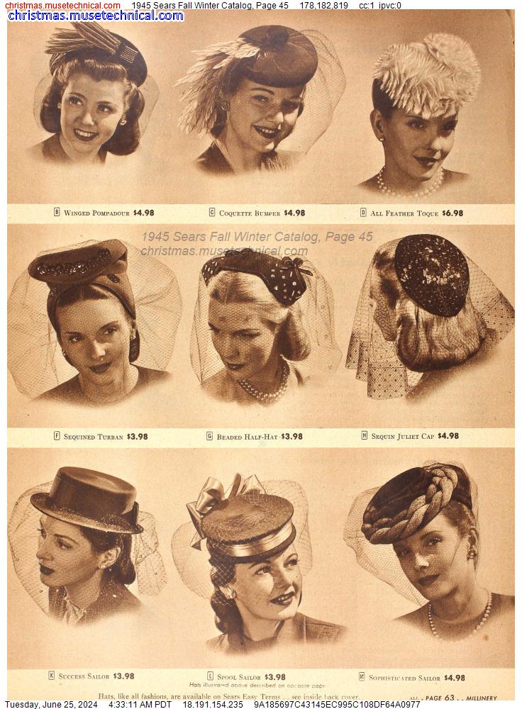 1945 Sears Fall Winter Catalog, Page 45
