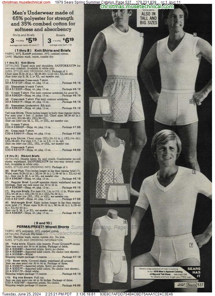 1979 Sears Spring Summer Catalog, Page 537