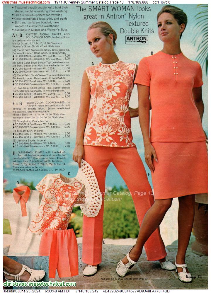 1971 JCPenney Summer Catalog, Page 13