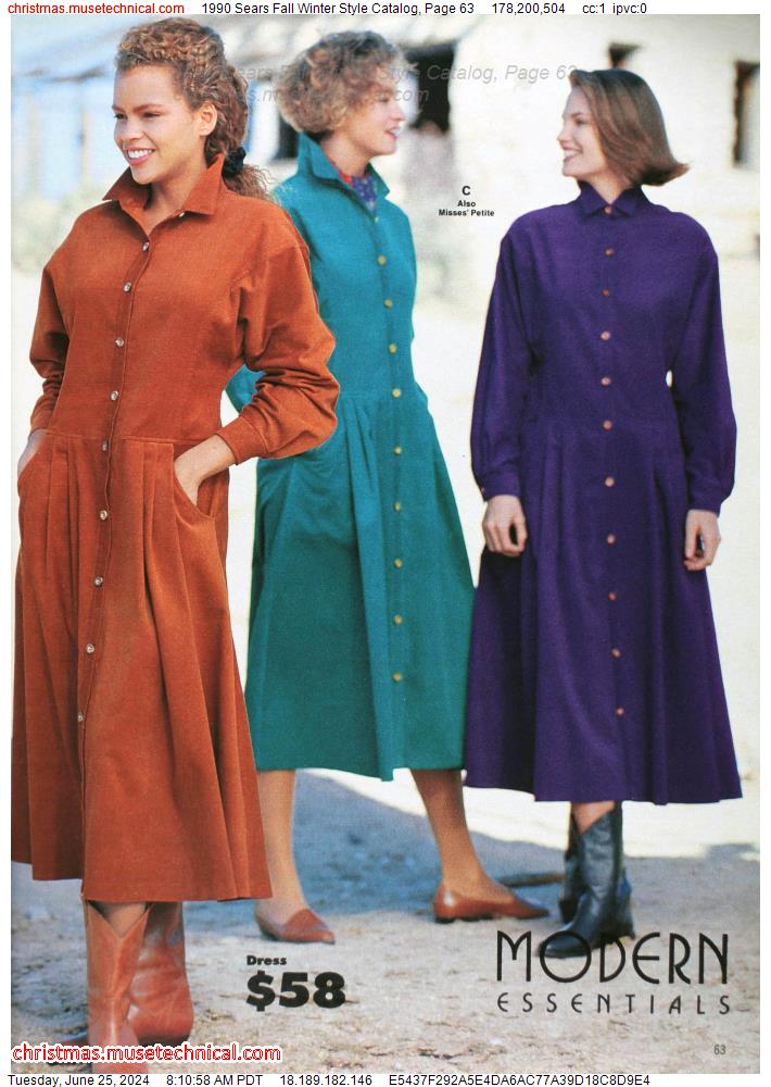 1990 Sears Fall Winter Style Catalog, Page 63
