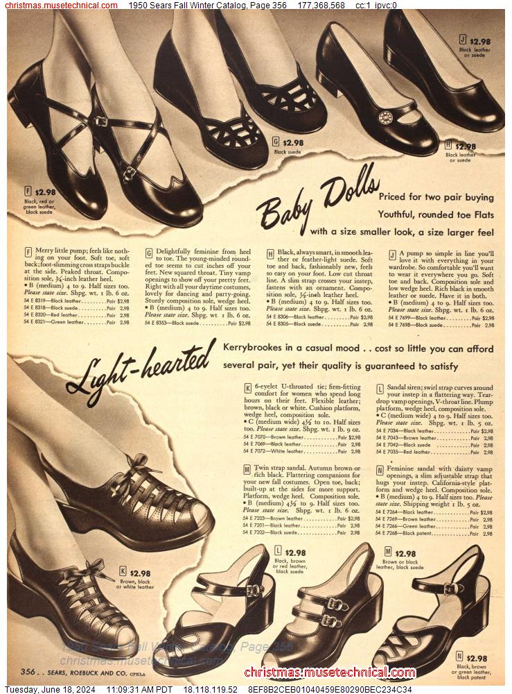 1950 Sears Fall Winter Catalog, Page 356