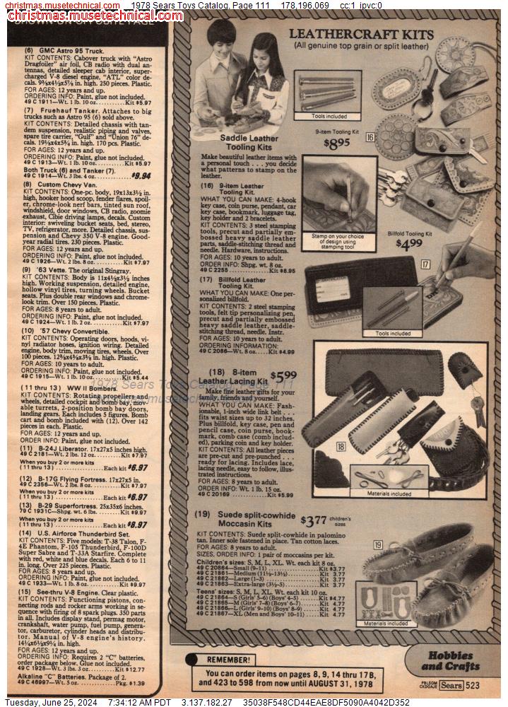 1978 Sears Toys Catalog, Page 111