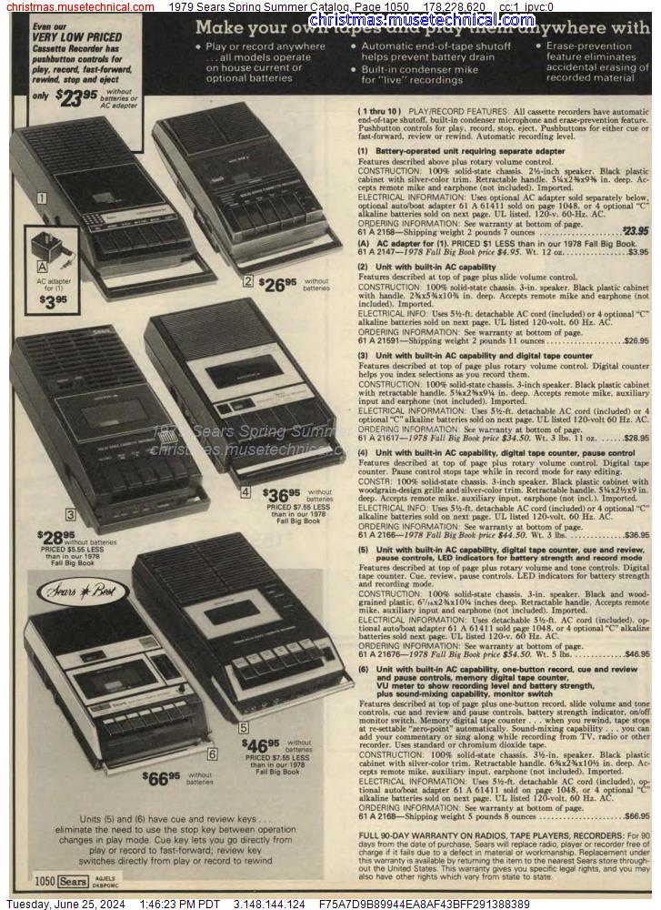 1979 Sears Spring Summer Catalog, Page 1050