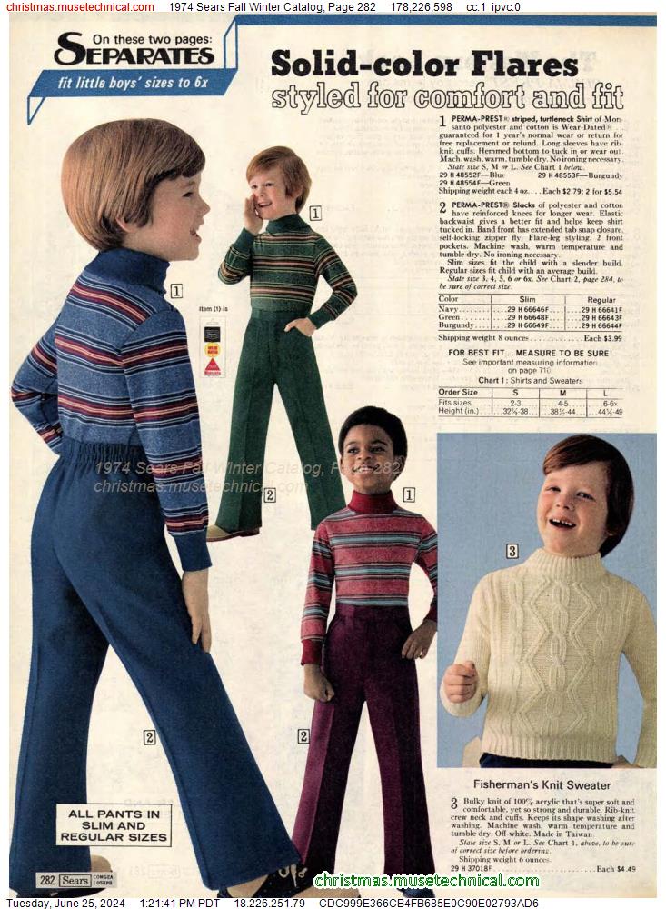 1974 Sears Fall Winter Catalog, Page 282