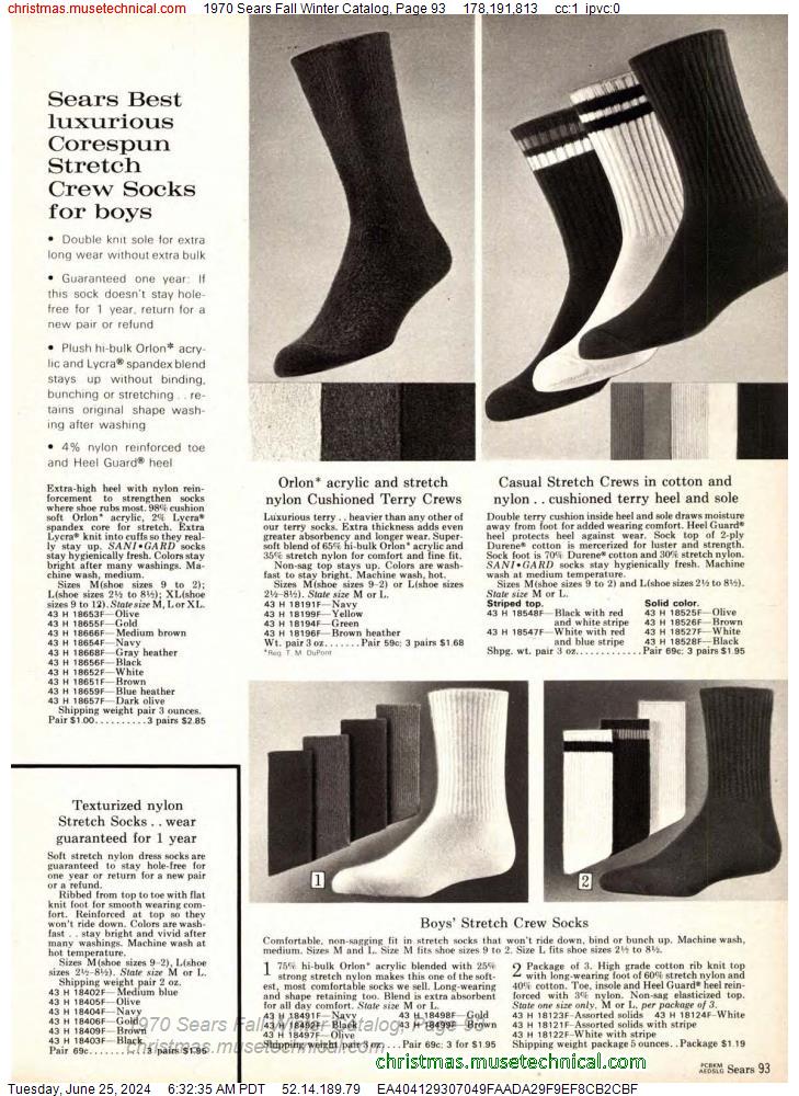 1970 Sears Fall Winter Catalog, Page 93