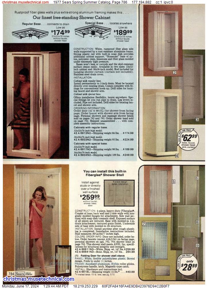 1977 Sears Spring Summer Catalog, Page 786