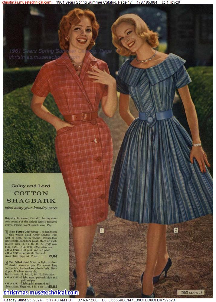 1961 Sears Spring Summer Catalog, Page 17
