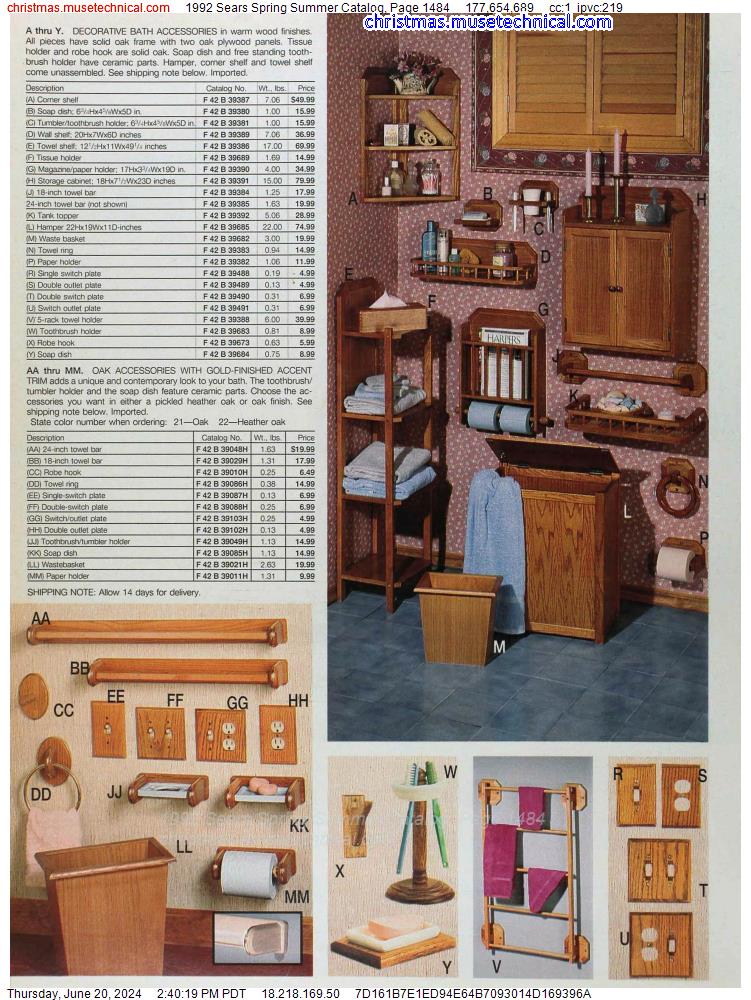 1992 Sears Spring Summer Catalog, Page 1484
