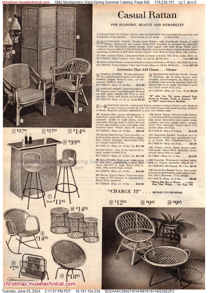 1962 Montgomery Ward Spring Summer Catalog, Page 692