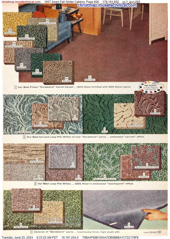 1957 Sears Fall Winter Catalog, Page 906