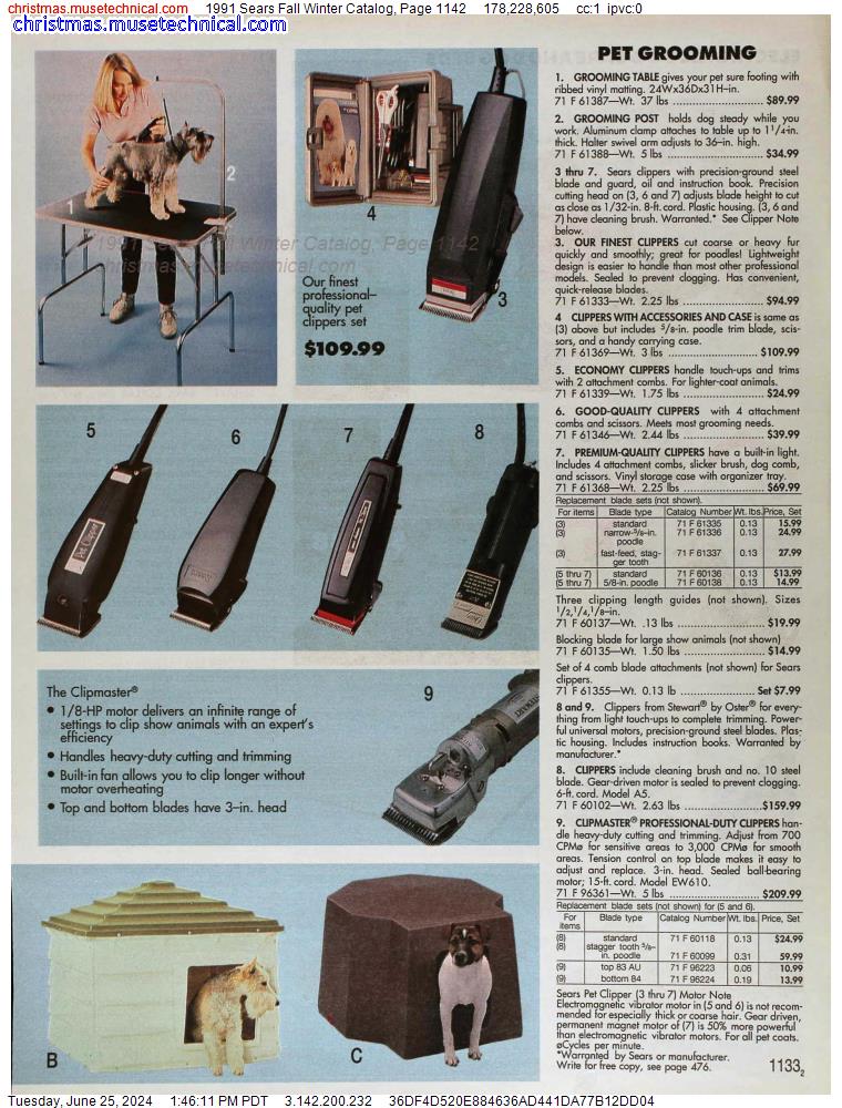 1991 Sears Fall Winter Catalog, Page 1142