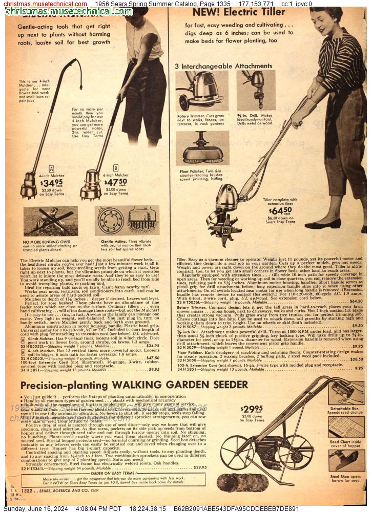 1956 Sears Spring Summer Catalog, Page 1335