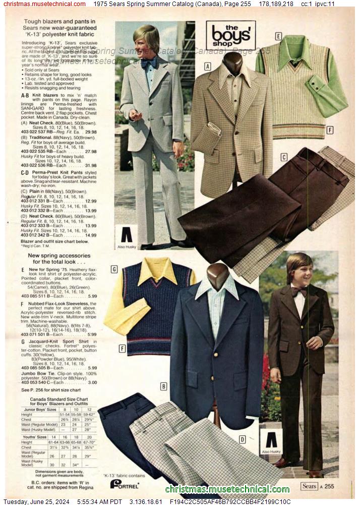 1975 Sears Spring Summer Catalog (Canada), Page 255