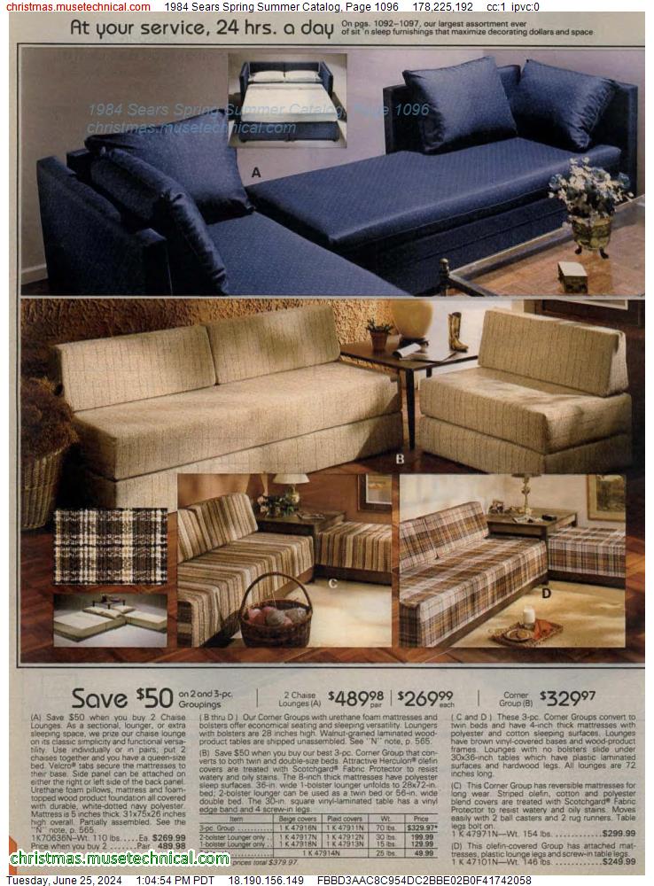 1984 Sears Spring Summer Catalog, Page 1096