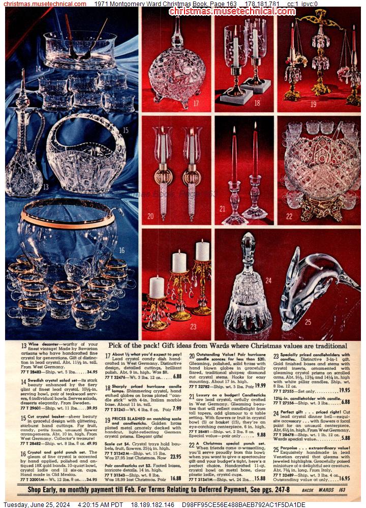 1971 Montgomery Ward Christmas Book, Page 163