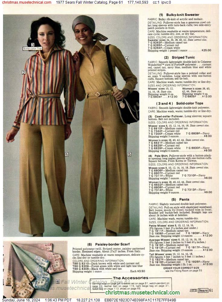 1977 Sears Fall Winter Catalog, Page 61