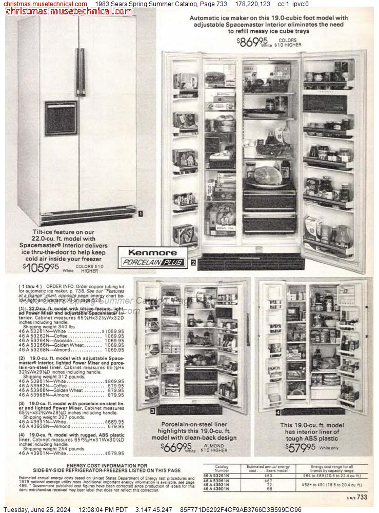 1983 Sears Spring Summer Catalog, Page 733