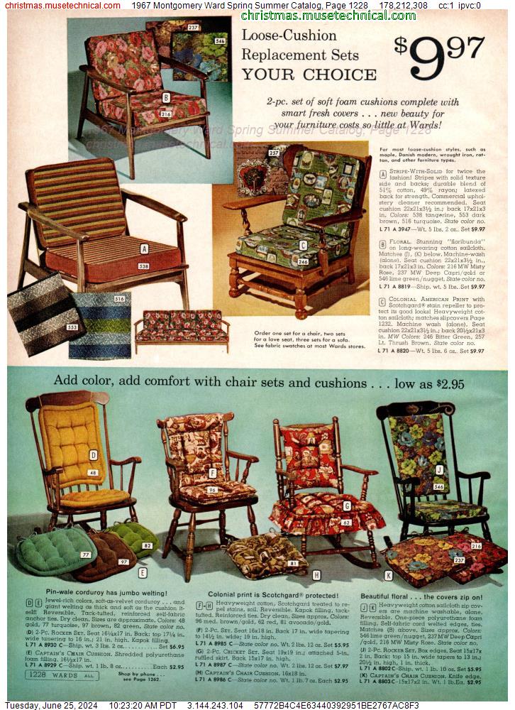 1967 Montgomery Ward Spring Summer Catalog, Page 1228