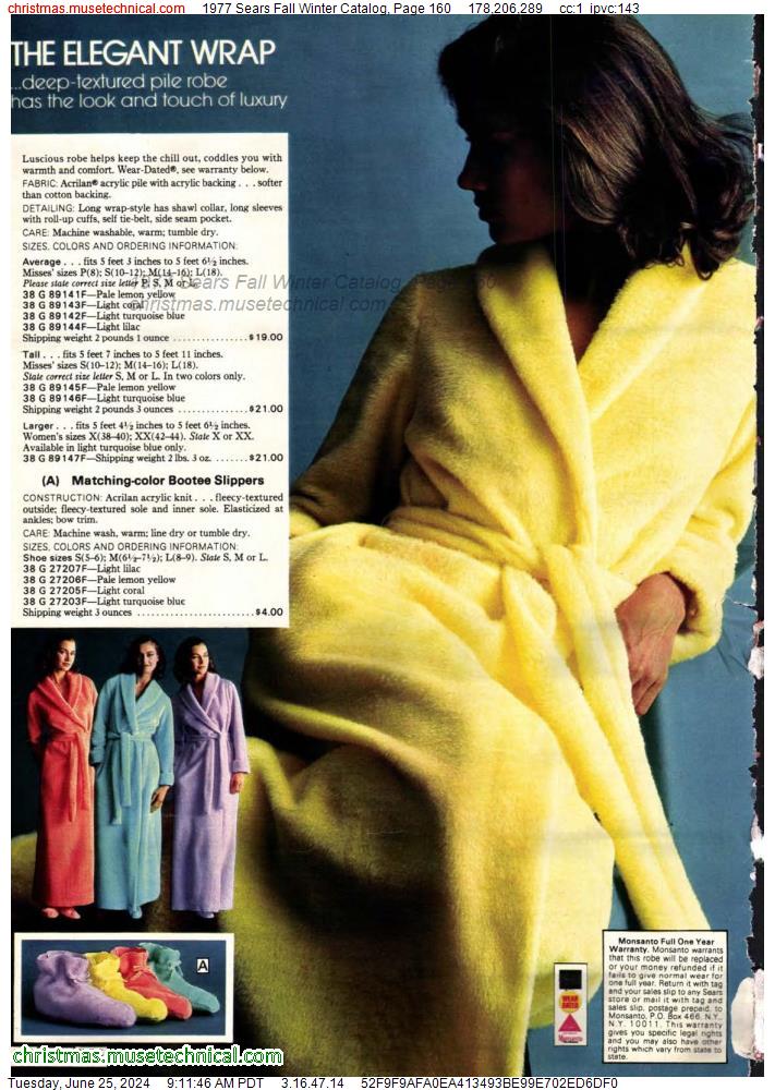 1977 Sears Fall Winter Catalog, Page 160