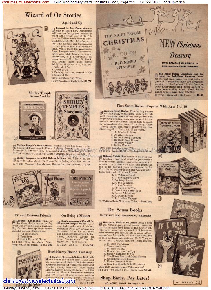 1961 Montgomery Ward Christmas Book, Page 211