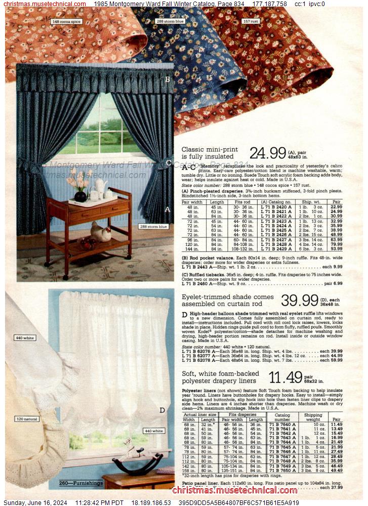 1985 Montgomery Ward Fall Winter Catalog, Page 834