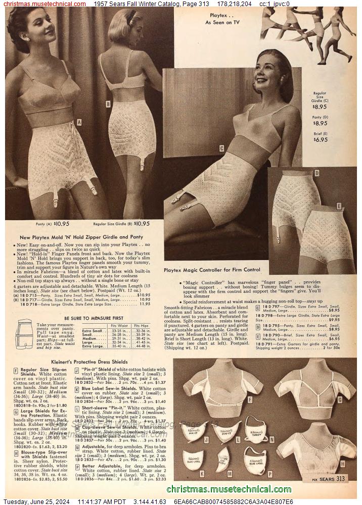 1957 Sears Fall Winter Catalog, Page 313
