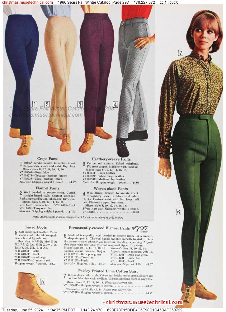 1966 Sears Fall Winter Catalog, Page 293
