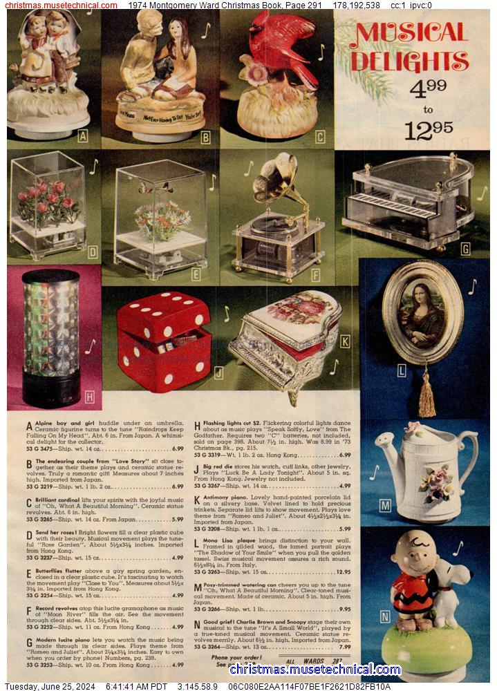 1974 Montgomery Ward Christmas Book, Page 291