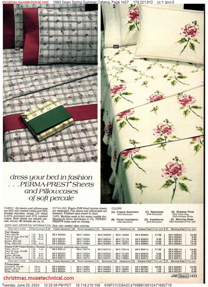 1980 Sears Spring Summer Catalog, Page 1427