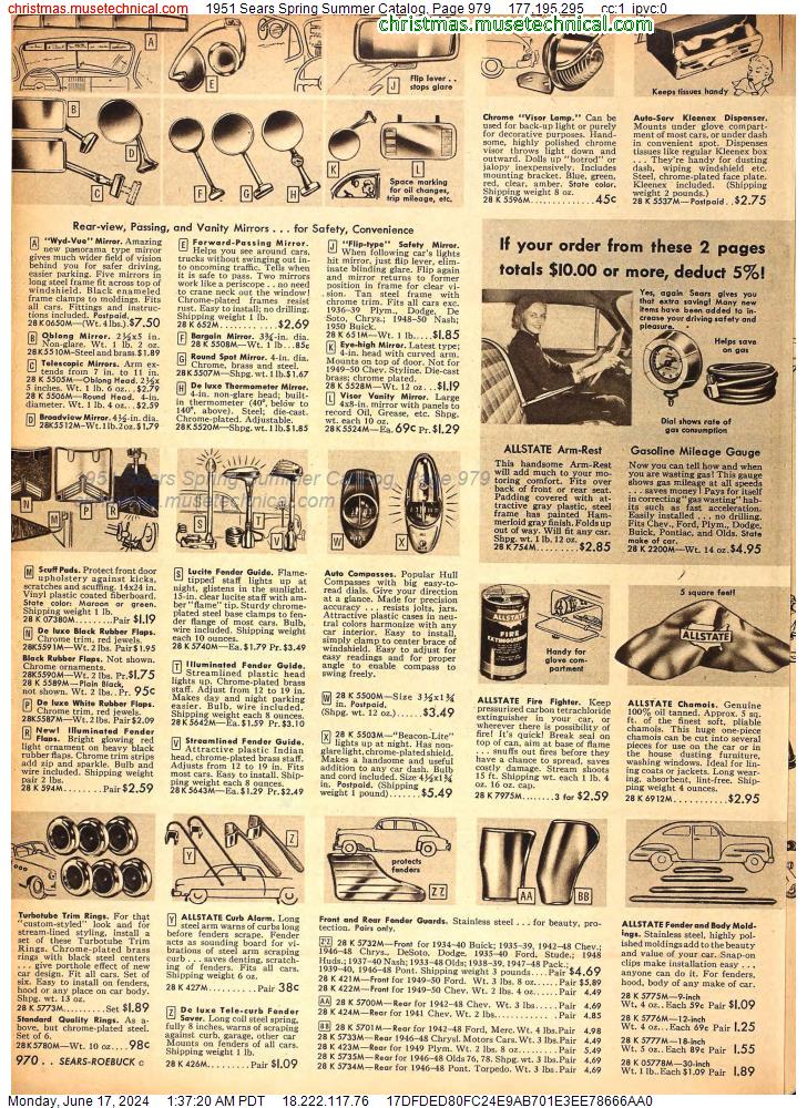 1951 Sears Spring Summer Catalog, Page 979