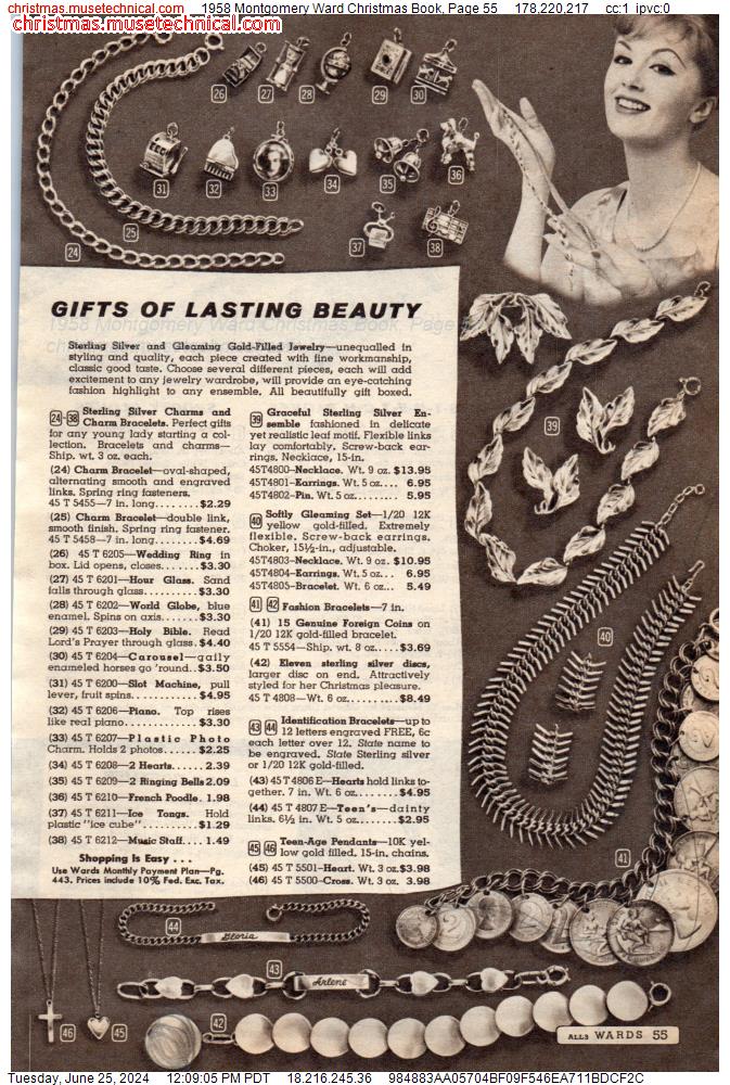 1958 Montgomery Ward Christmas Book, Page 55
