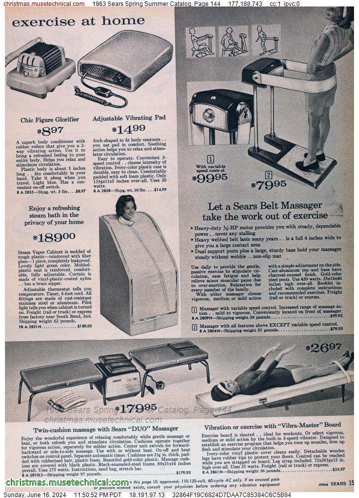 1963 Sears Spring Summer Catalog, Page 144