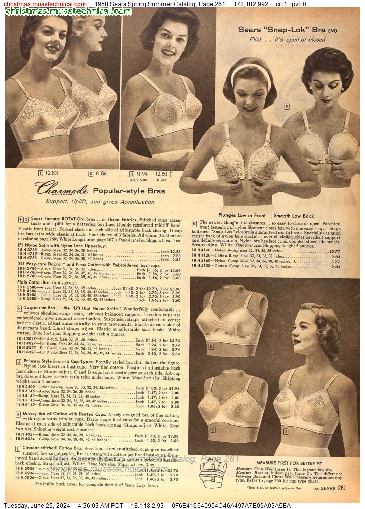 1958 Sears Spring Summer Catalog, Page 261