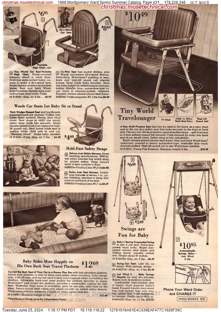 1966 Montgomery Ward Spring Summer Catalog, Page 431