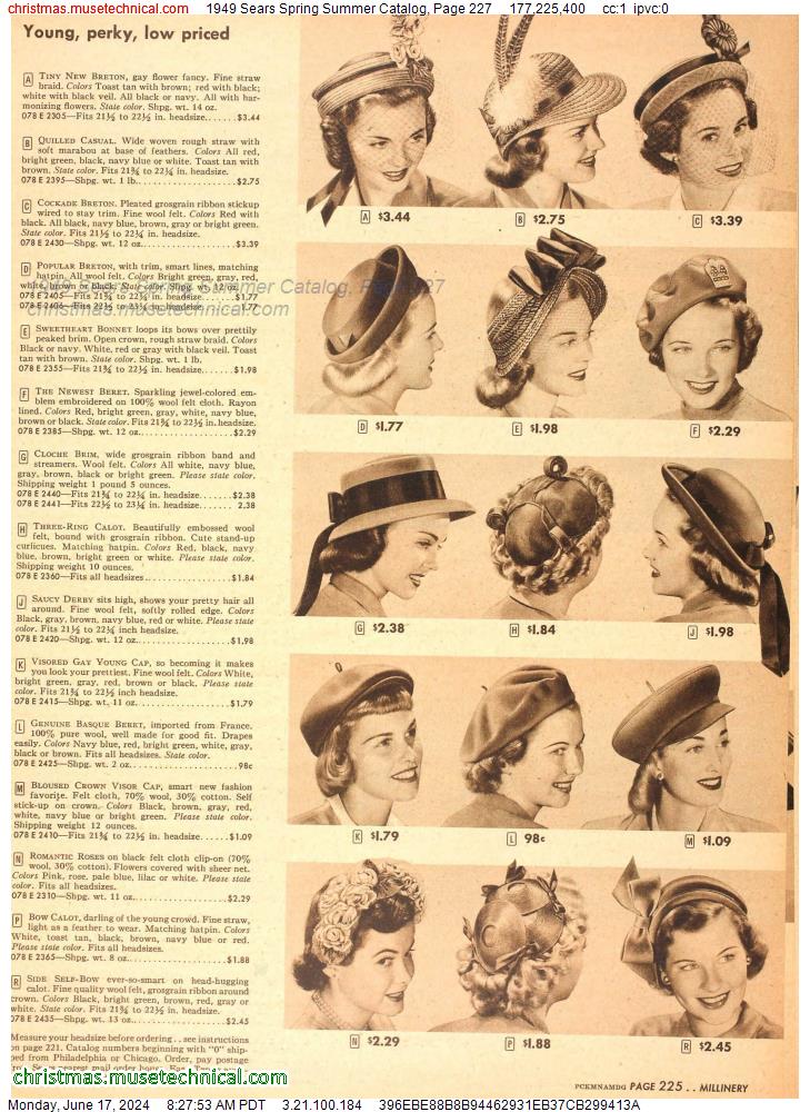 1949 Sears Spring Summer Catalog, Page 227